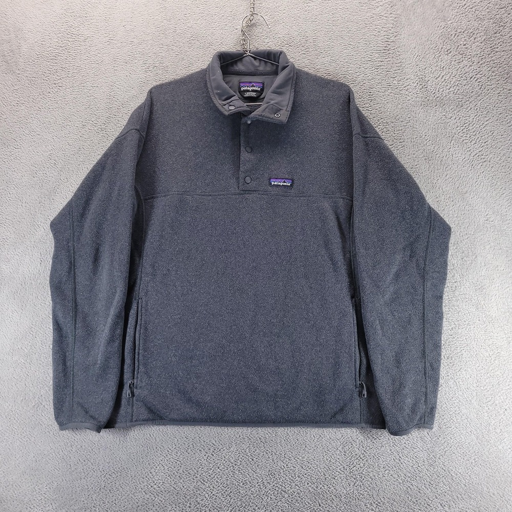 Patagonia Jacket Mens L Gray Better Sweater Marsupial T Snap Fleece Logo 26000